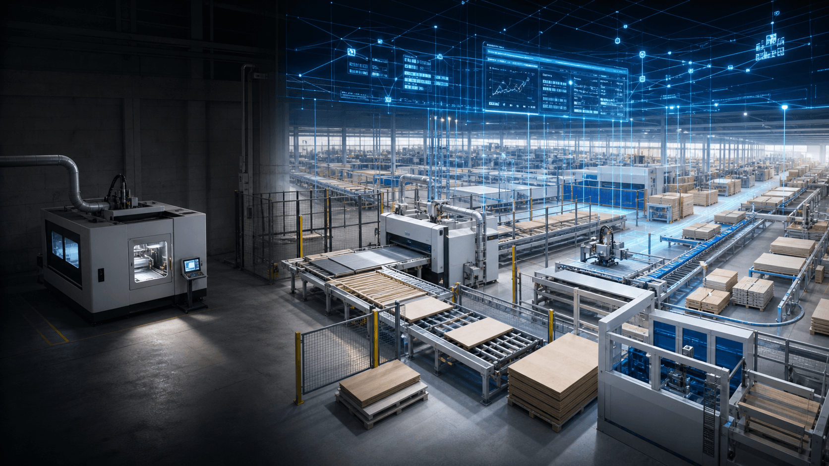 طرح کانسپتی گذار از یک ماشین CNC مستقل به کارخانه‌ای با خط تولید و جریان داده متصل