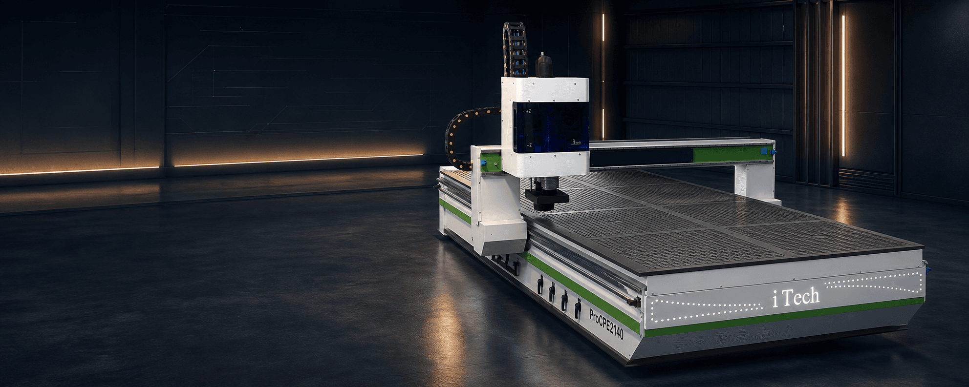 دستگاه CNC فلت سری Pro آی‌تک ماشین در سالن صنعتی